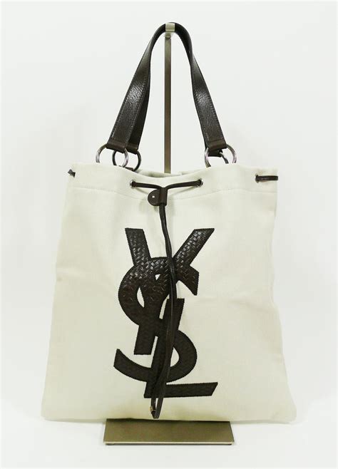 ysl tote bag canvas|ysl denim tote.